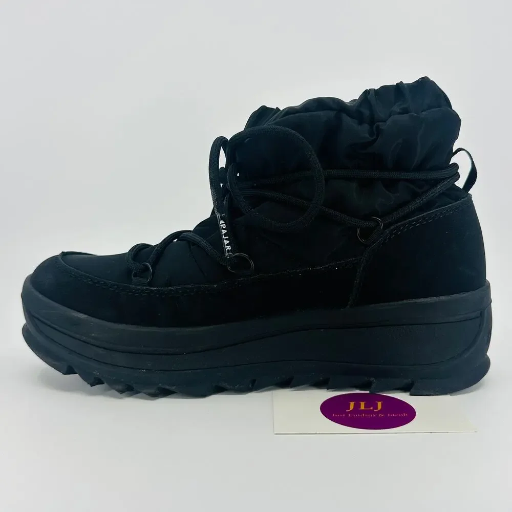 Pajar Women's Taya Low Black Lace Up Waterproof Winter Boots Size 7 US/ 38 EU